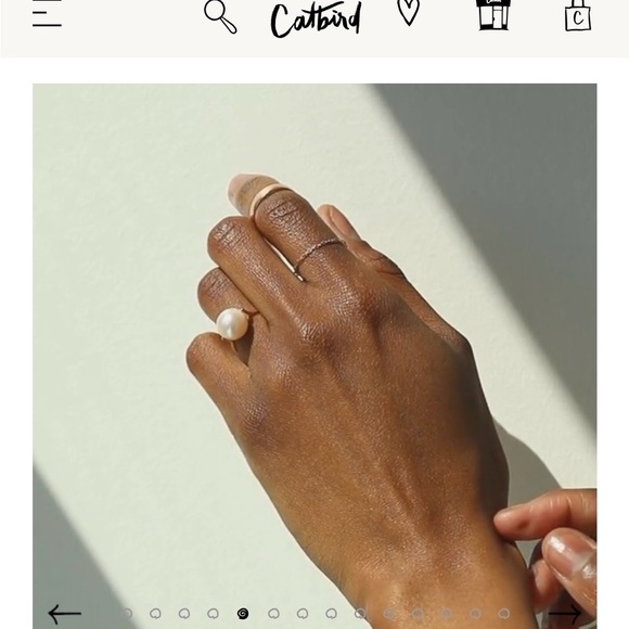 Catbird Gumball Pearl Ring - Picture 3 of 8